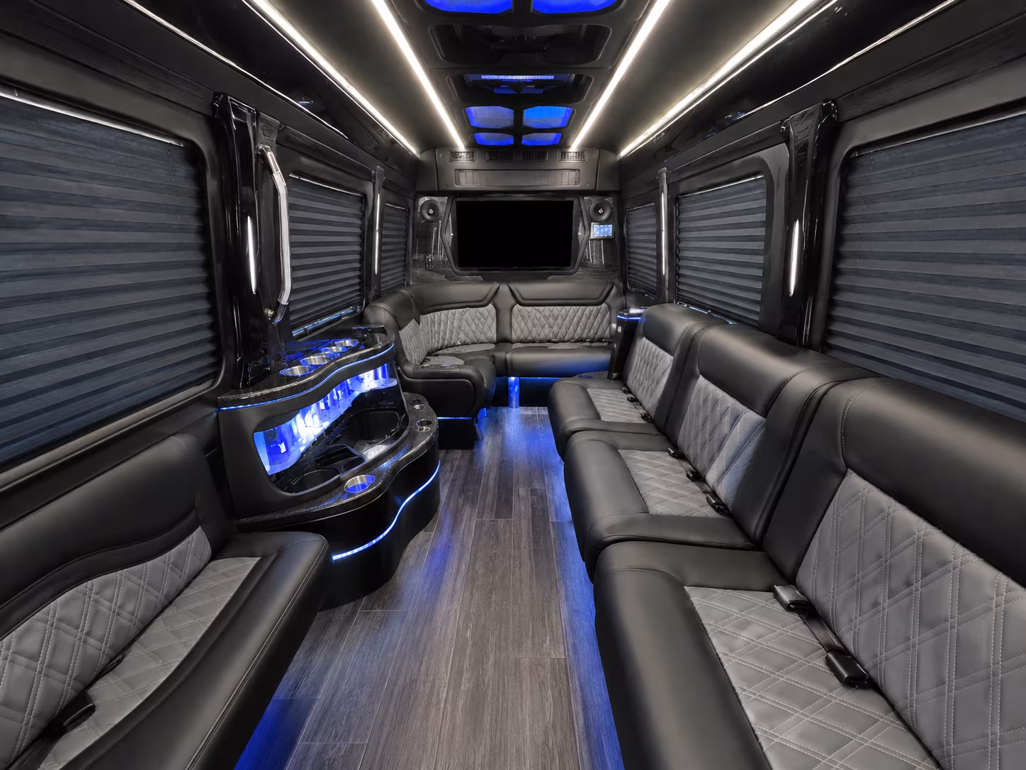 jacksonville 20 passenger party bus inside