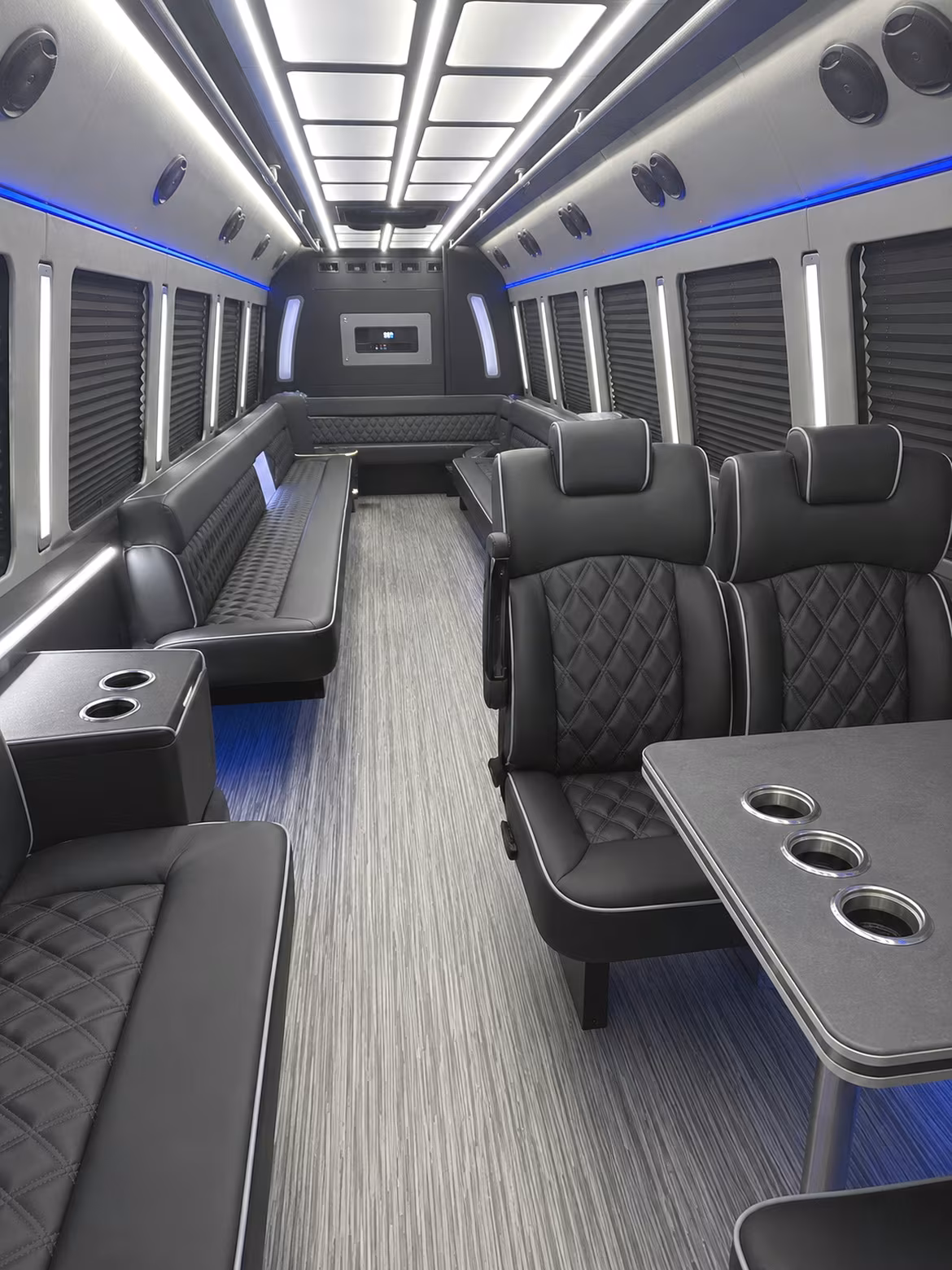 jacksonville 25 passenger party bus inside