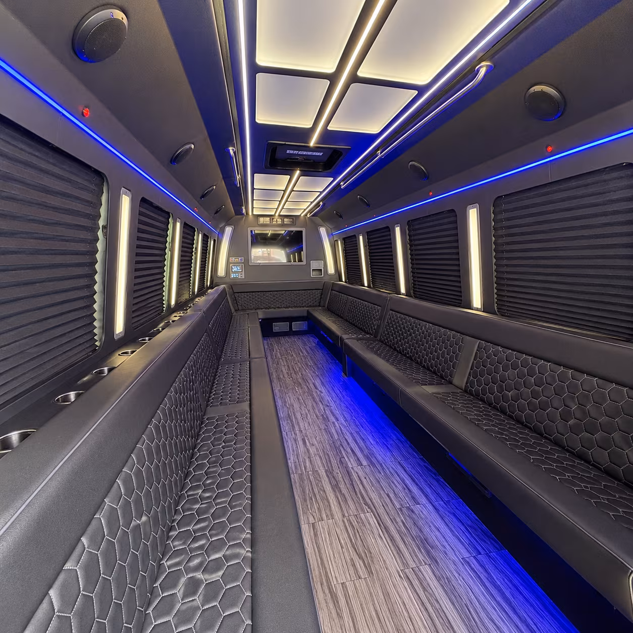jacksonville 30 passenger party bus interior