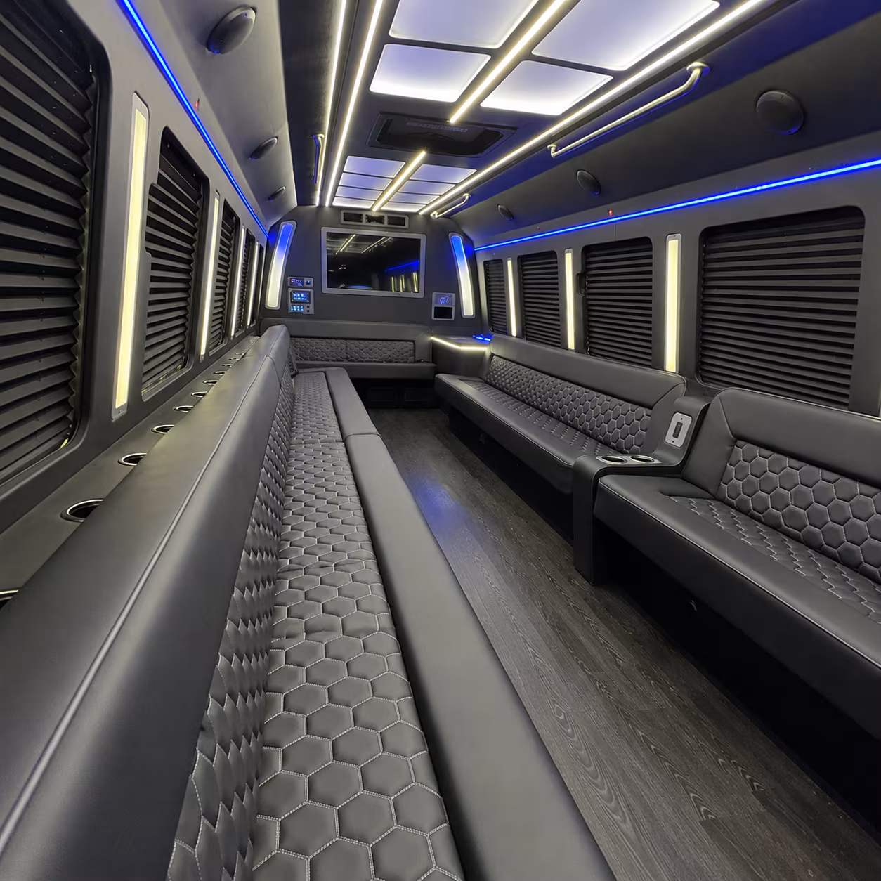 jacksonville party bus rental interior